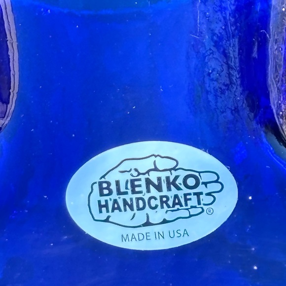 Blenko Cobalt Blue 384 M Mini Water Bottle! - Picture 10 of 10